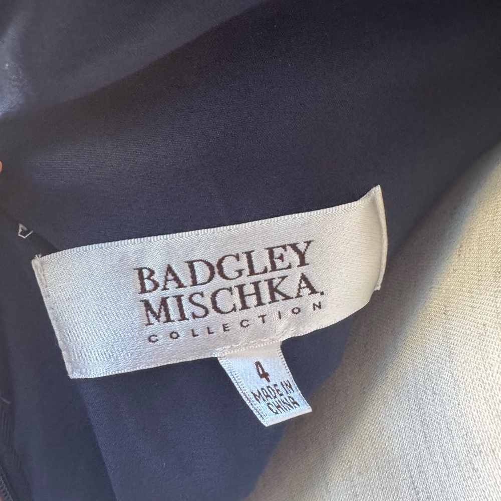 Badgley Mischka Navy Maxi Dress - Picture 10 of 11